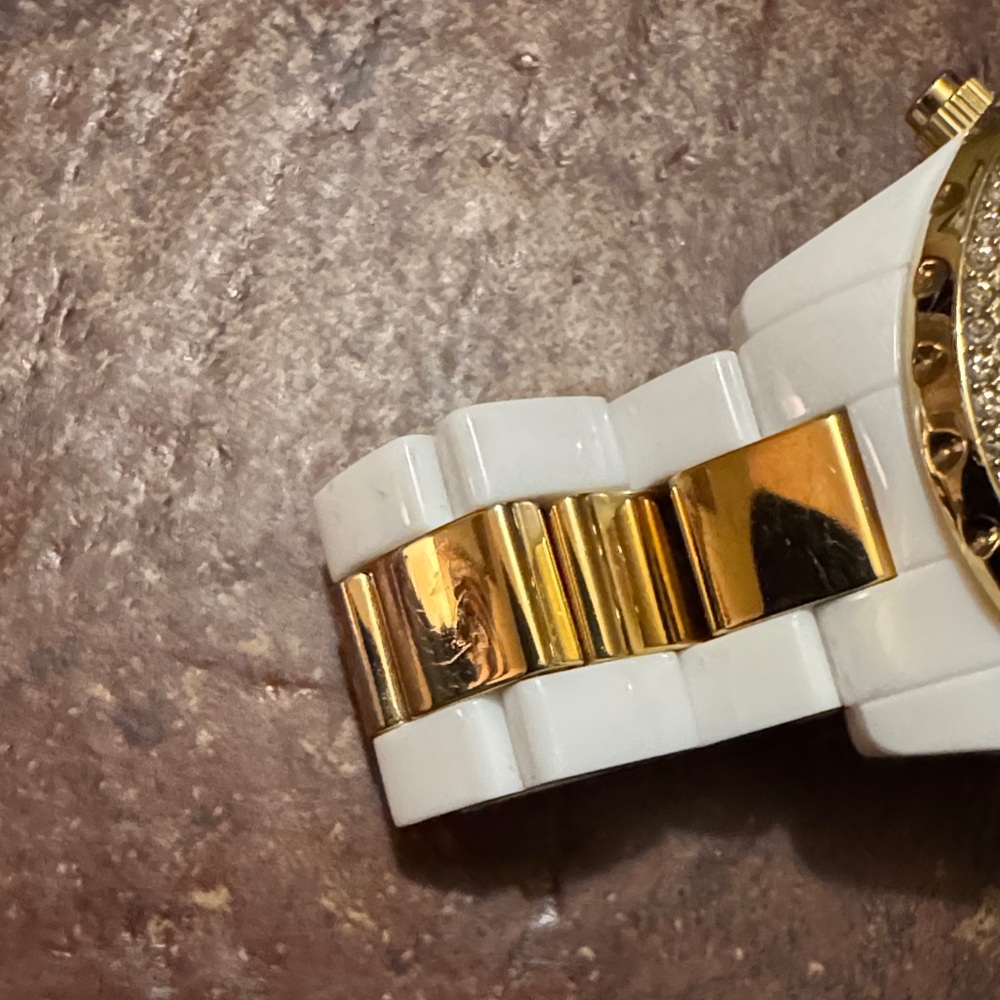 Used Michael Kors White and Gold Watch - Picture 5 of 8